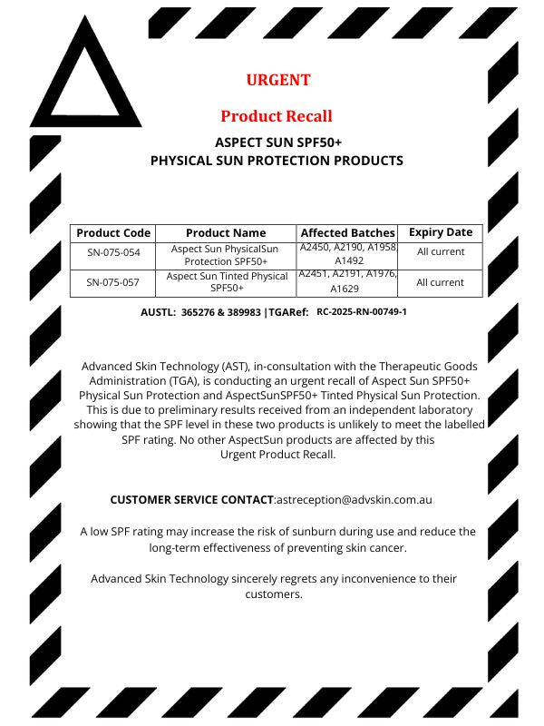 Aspect Physical Sun Protection SPF50