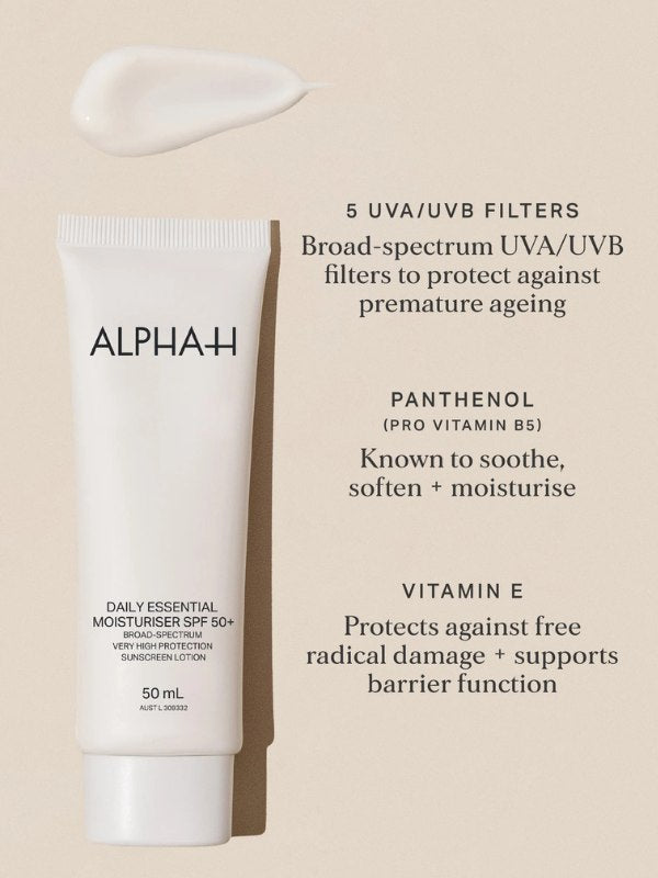 Alpha-H Daily Essential Moisturiser SPF 50+ 30ml