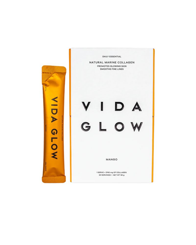 Vida Glow Natural Marine Collagen Mango Sachets