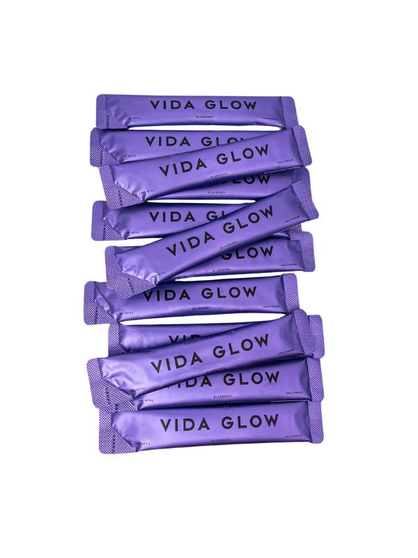 Vida Glow Natural Marine Collagen Blueberry Sachets