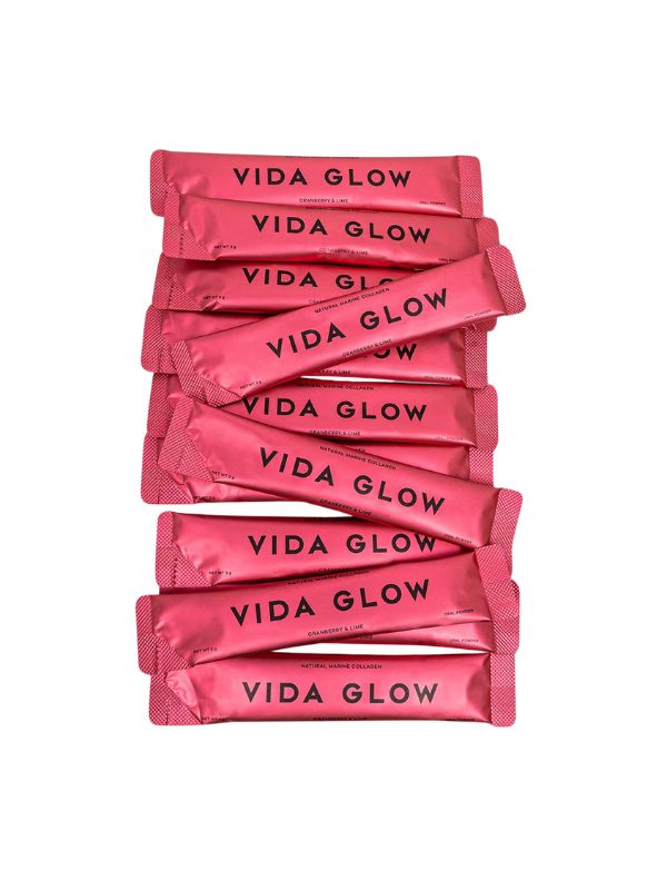 Vida Glow Natural Marine Collagen Cranberry & Lime Sachets