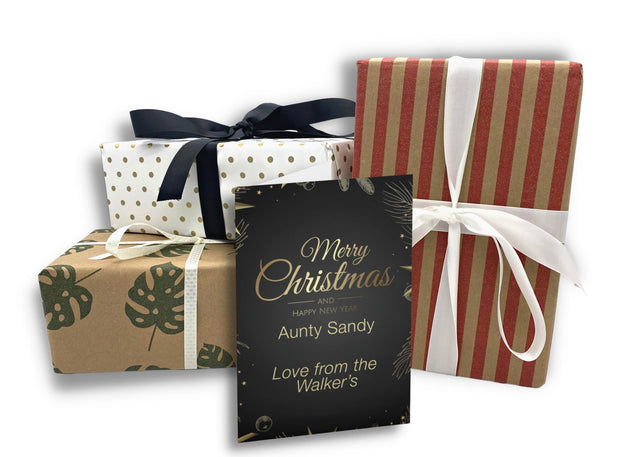 Christmas Personalised Card + Gift Wrap